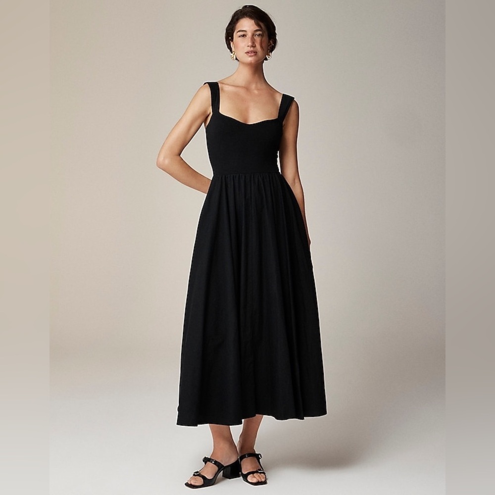 NWT J.Crew Sweetheart tank dress with poplin skirt